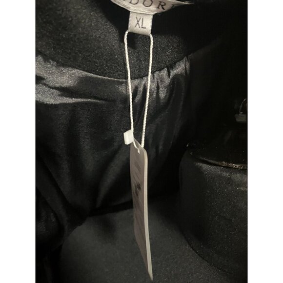 nwt designer winter coat polyester heavy thick size medium by adore button clos - Picture 6 of 6